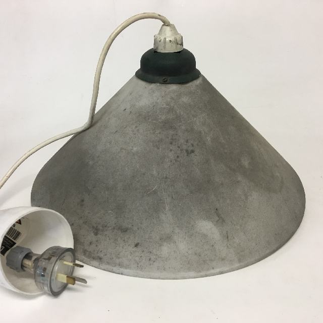 LAMPSHADE, Hanging Light - Chinaman's Hat Style, Aged opaque 38cm